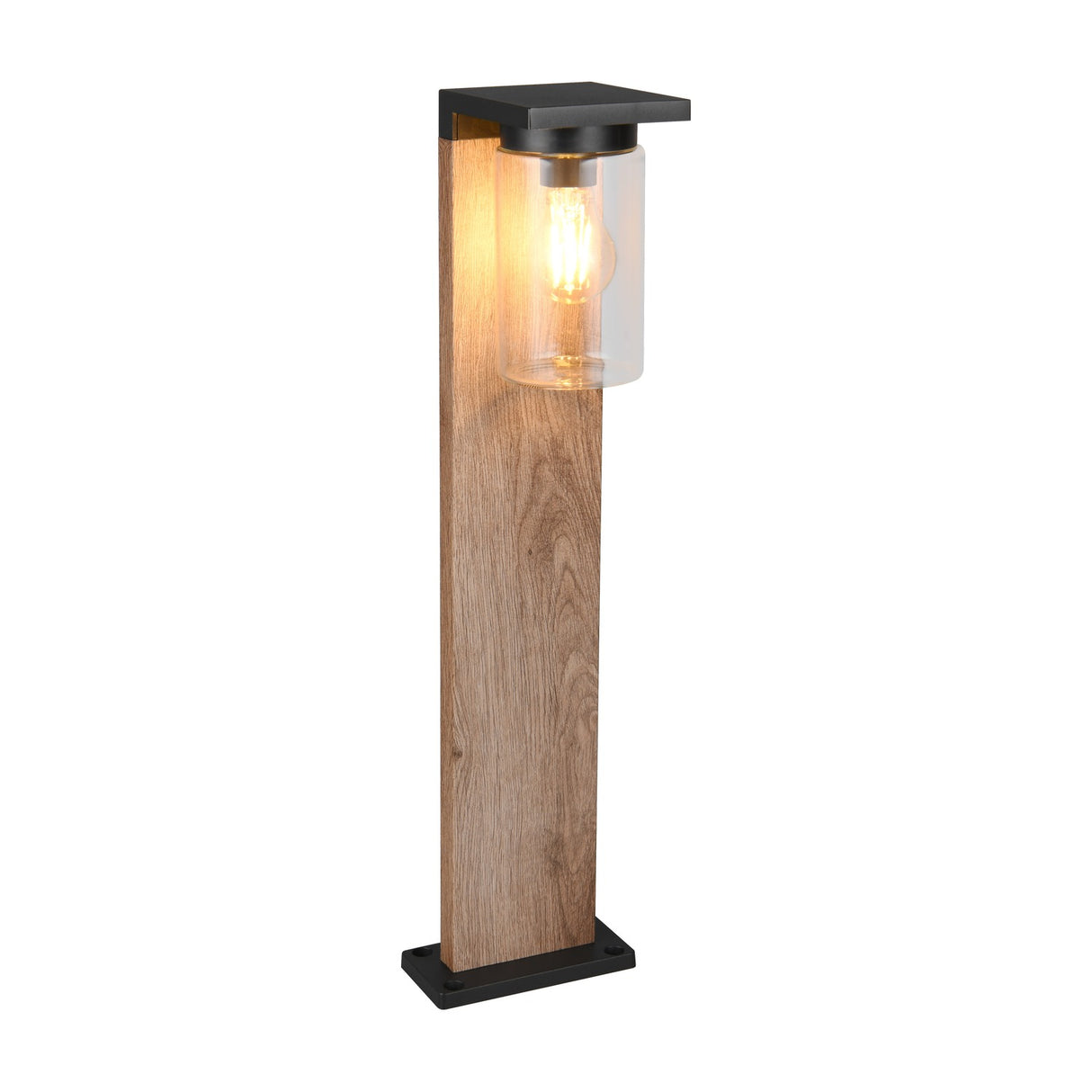 Ardila Dusk to Dawn Outdoor Lamp Post – Wood Effect