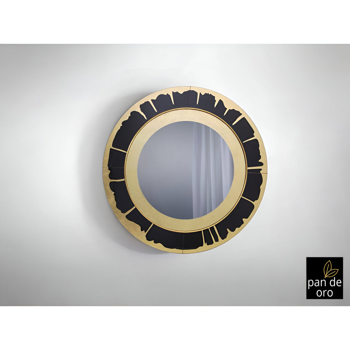 Ocaso Circle Wall Mirror Gold & Black - 90cm
