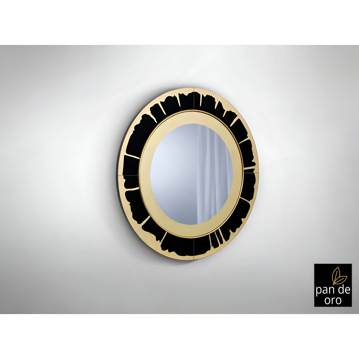 Ocaso Circle Wall Mirror Gold & Black - 90cm