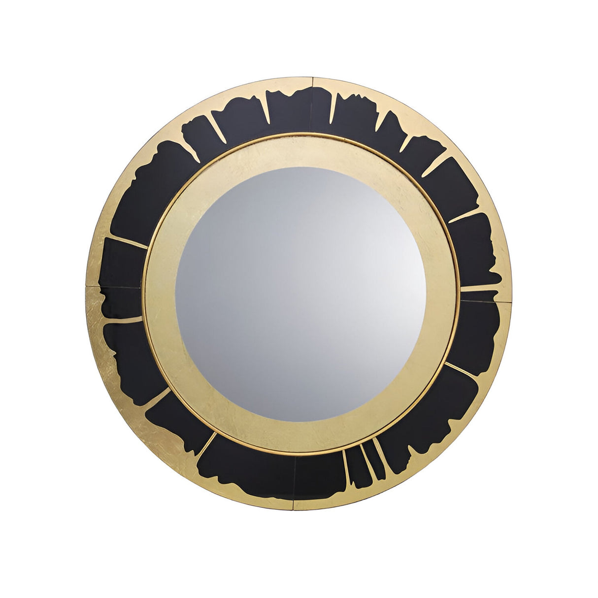 Ocaso Circle Wall Mirror Gold & Black - 90cm