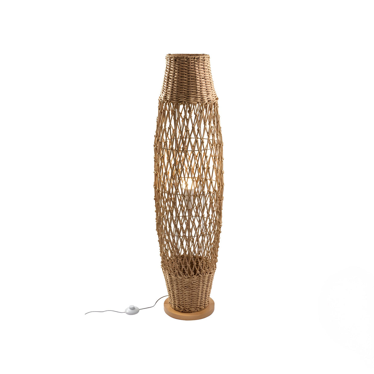 Yaiza Braided Paper Floor Lamp - Beige