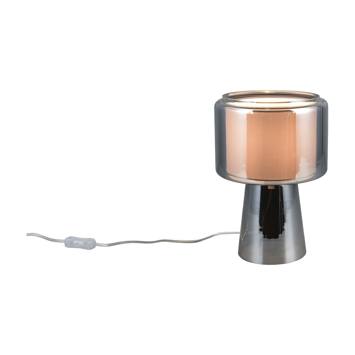 Rocka Glass Table Lamp – Chrome