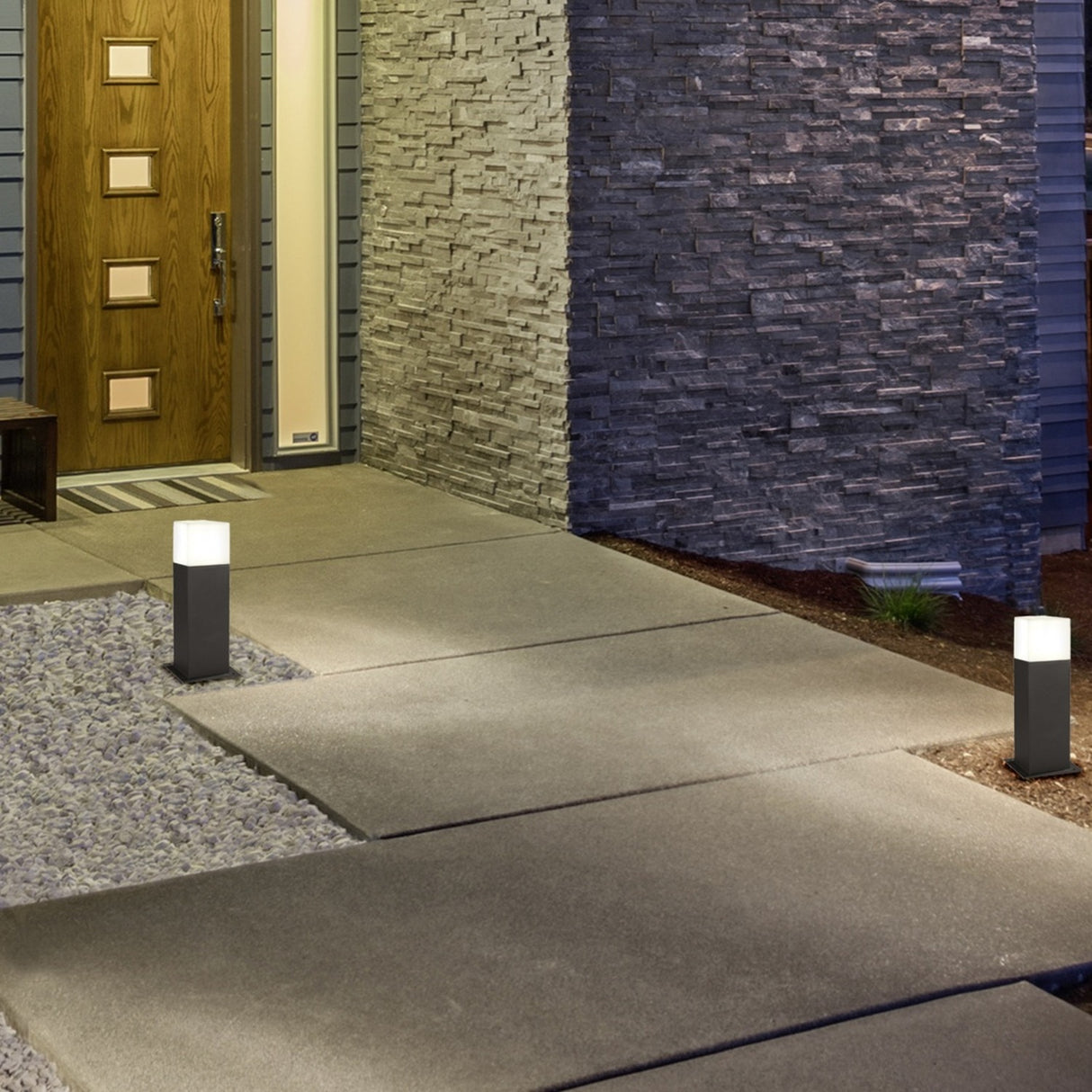 Hudson 30cm LED Outdoor Lamp Post – Anthracite