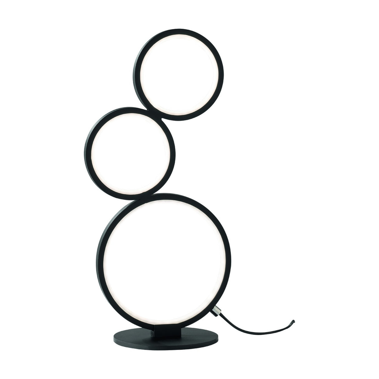 Rondo 3 Light LED Table Lamp – Matt Black