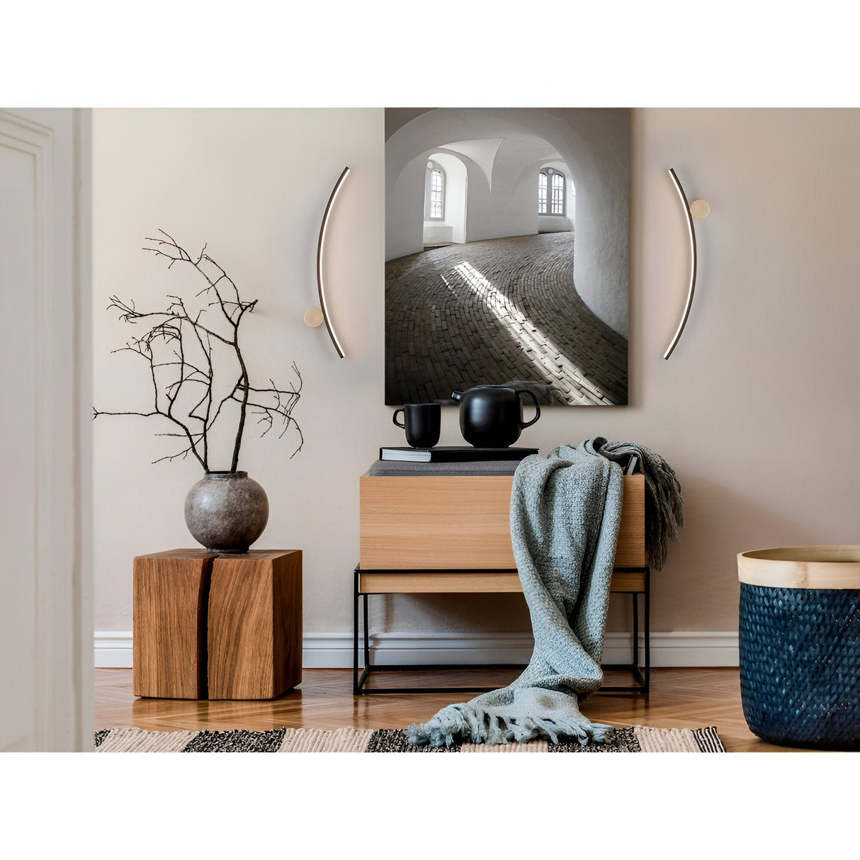 Smile LED Wall Light 8W 3000K - Black/Gold