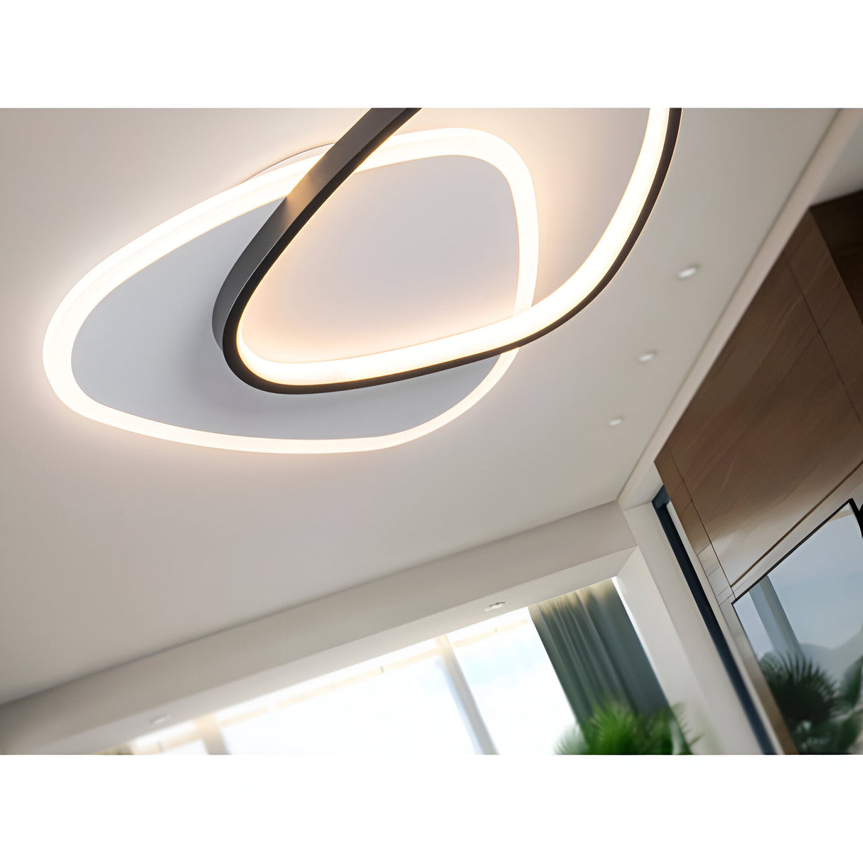 Romo LED Wall/Flush Ceiling Light 28W 3000K - White/Black