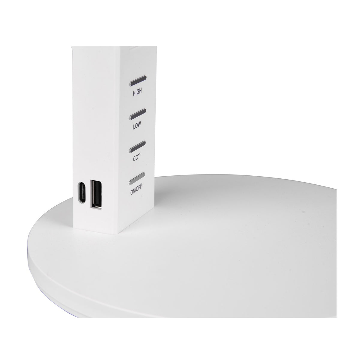 Ava LED USB Dome Table Lamp – Matt White