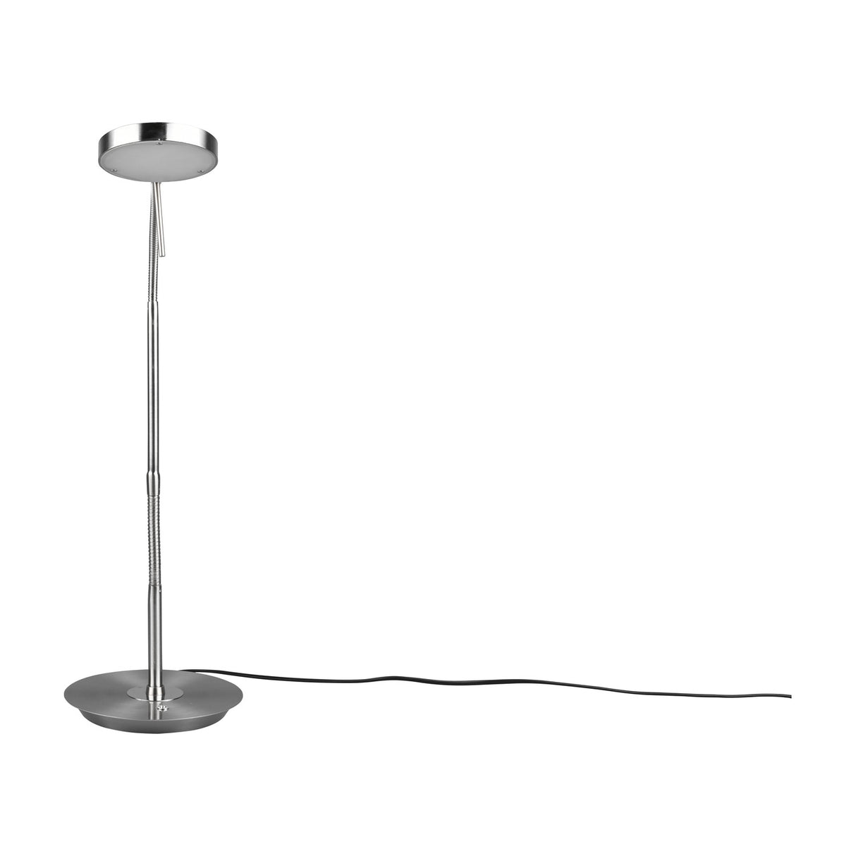 Monza LED White Table Lamp – Satin Nickel