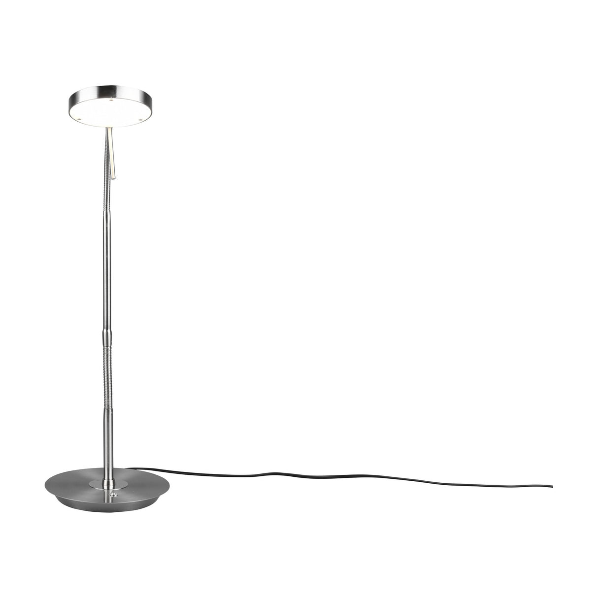 Monza LED White Table Lamp – Satin Nickel