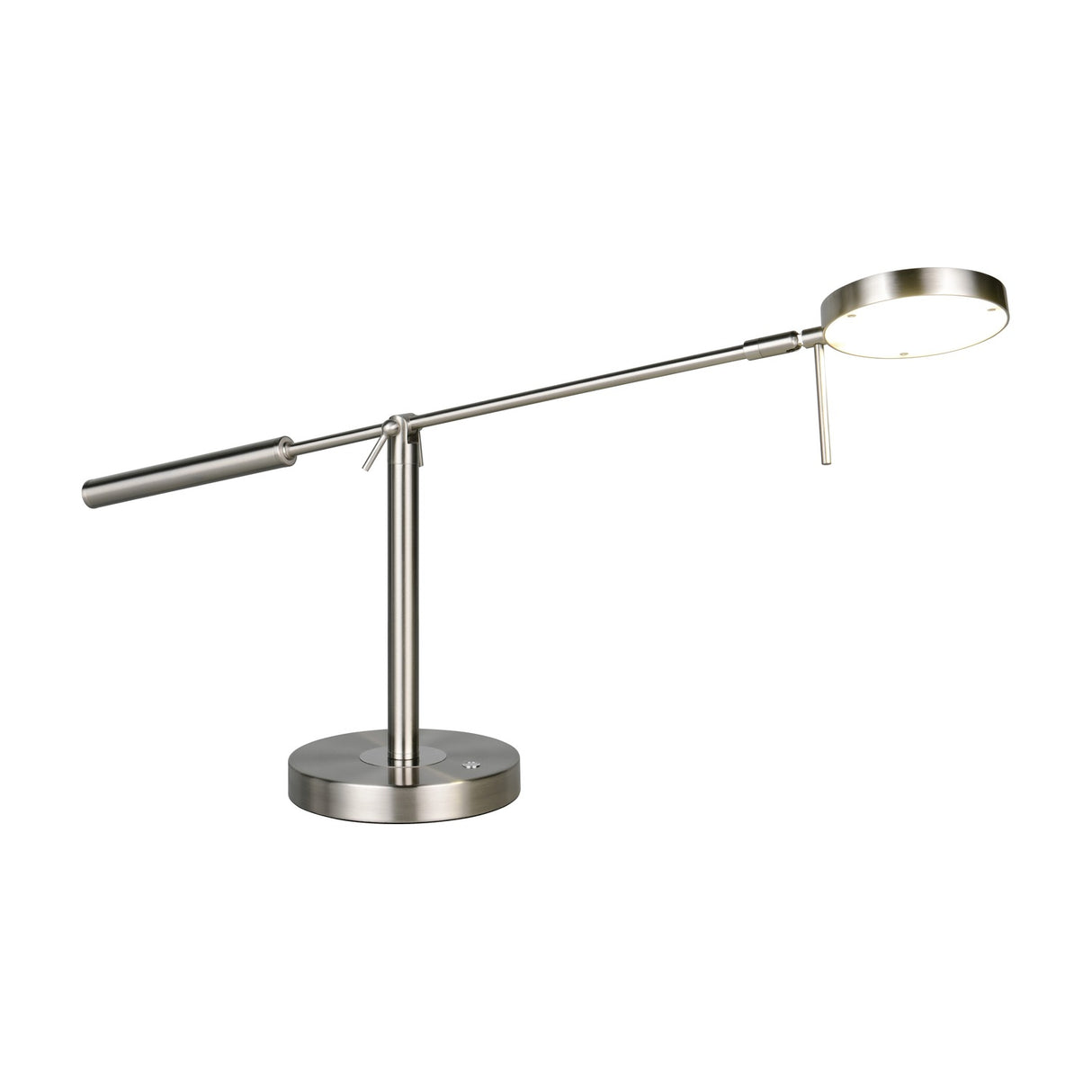 Monza LED Silver Table Lamp – Satin Nickel