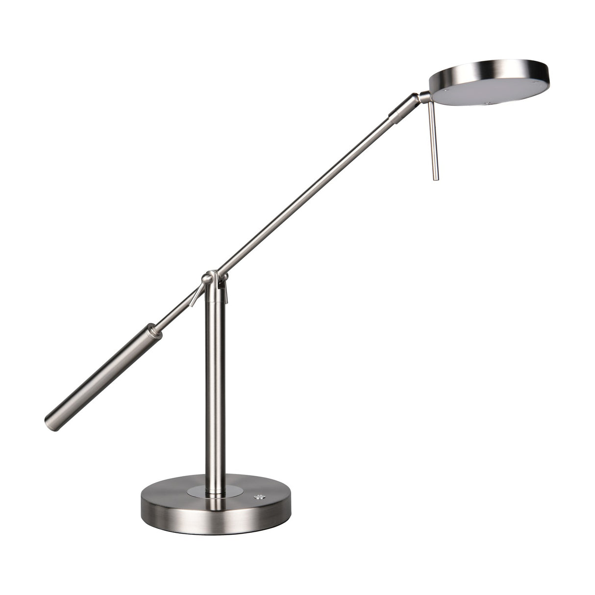 Monza LED Silver Table Lamp – Satin Nickel