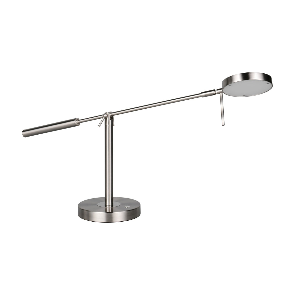 Monza LED Silver Table Lamp – Satin Nickel