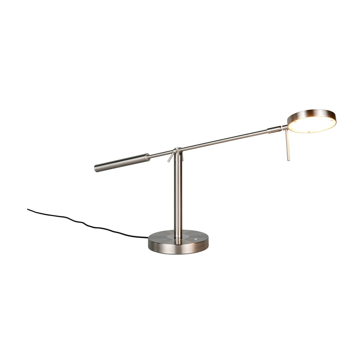Monza LED Silver Table Lamp – Satin Nickel