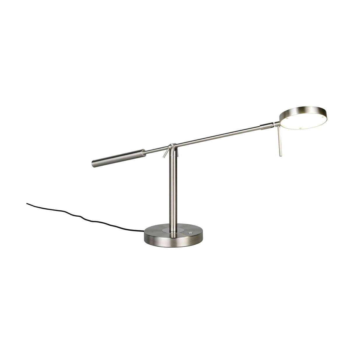 Monza LED Silver Table Lamp – Satin Nickel