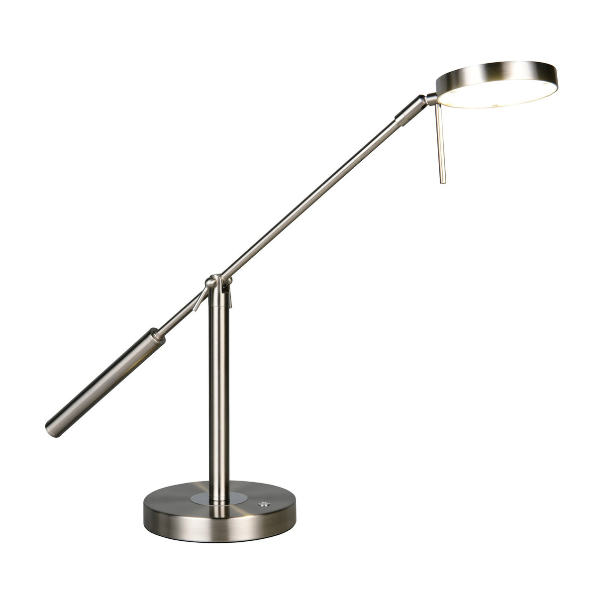 Monza LED Silver Table Lamp – Satin Nickel