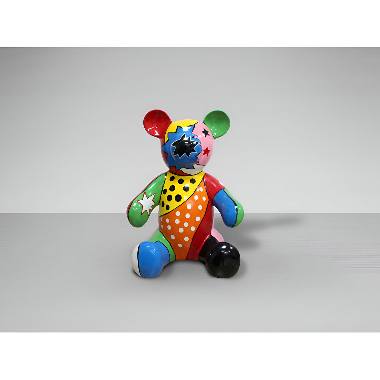 Osito Peluche Multicolour Hand-Painted Bear Figurine - 45cm