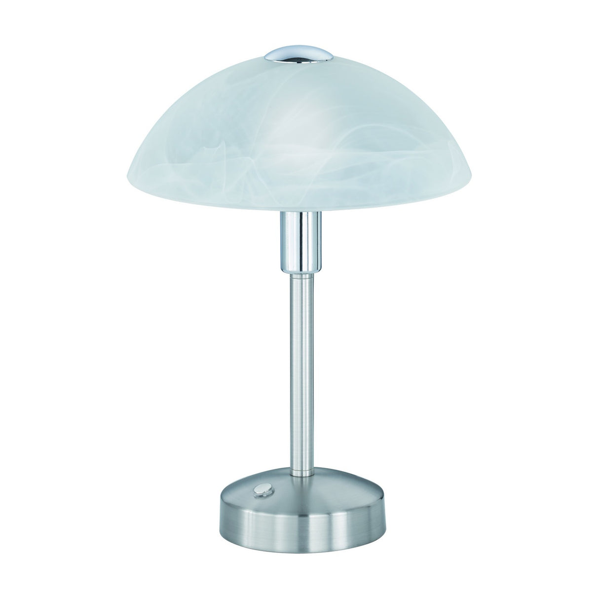 Donna LED Glass Table Lamp – Satin Nickel