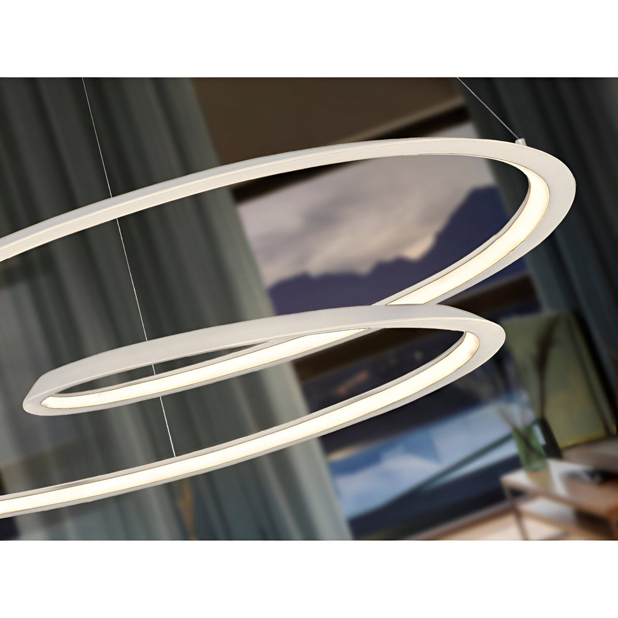 Looping LED Suspension Light 54W 3000K - White