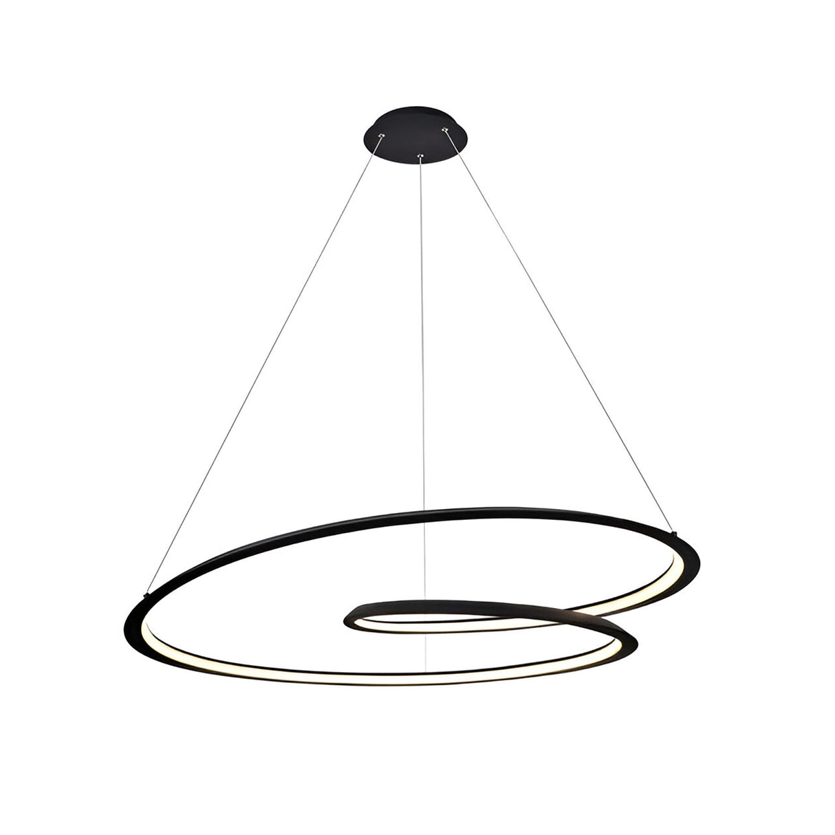 Looping LED Suspension Light 54W 3000K - Black