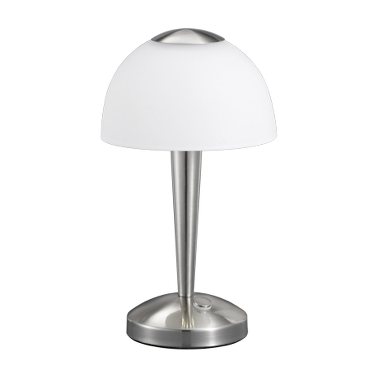 Ventura LED Glass Table Lamp – Satin Nickel