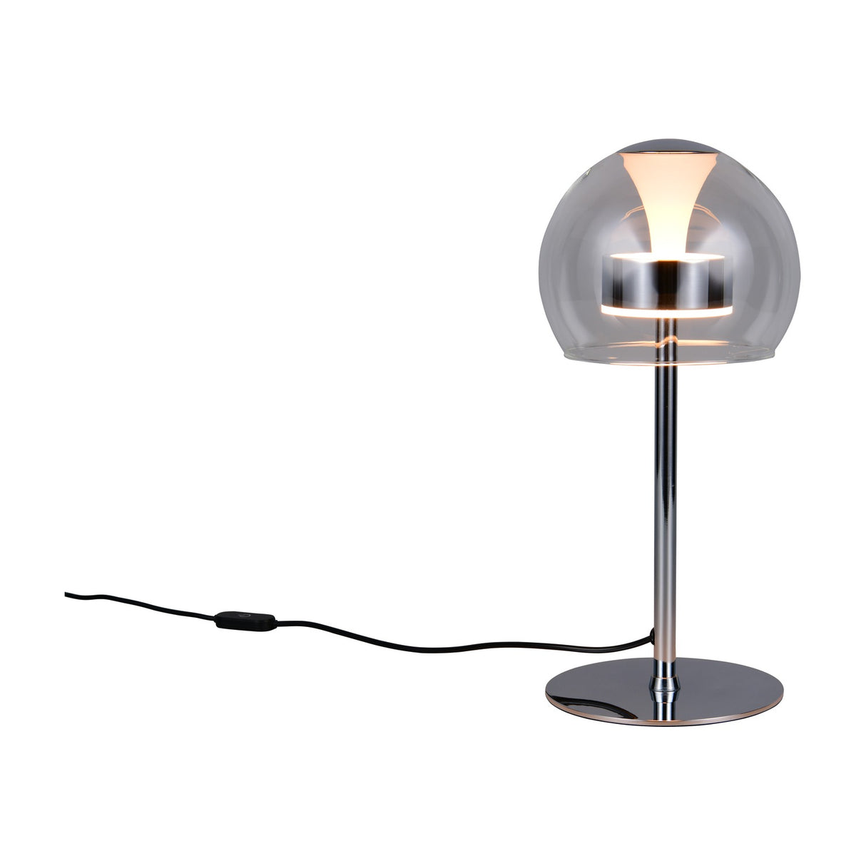 Flynt LED Glass Table Lamp – Chrome
