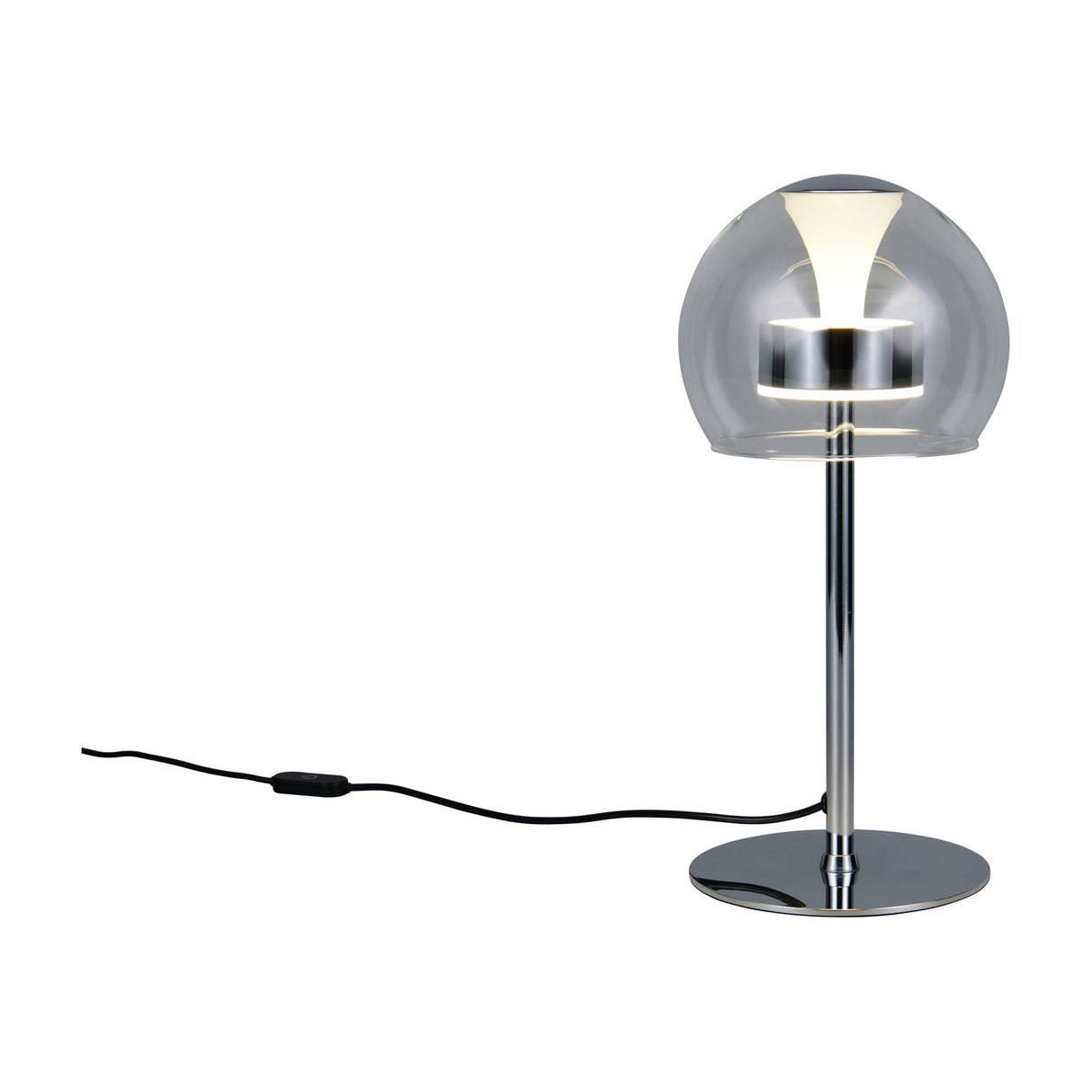 Flynt LED Glass Table Lamp – Chrome