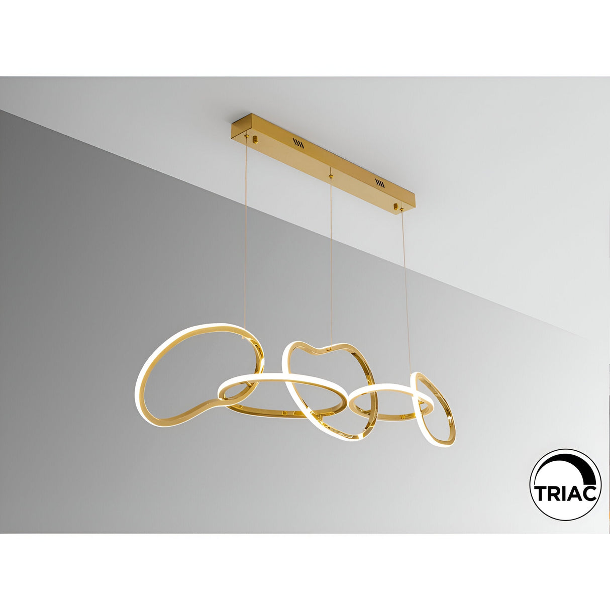 Nexo Dimmable LED Light Linear Suspension 75W 3000K - Gold