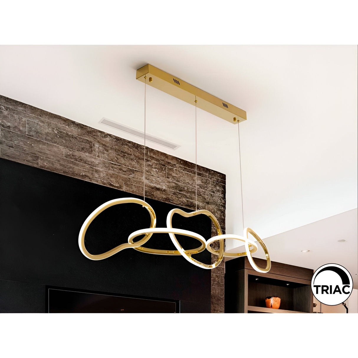 Nexo Dimmable LED Light Linear Suspension 75W 3000K - Gold