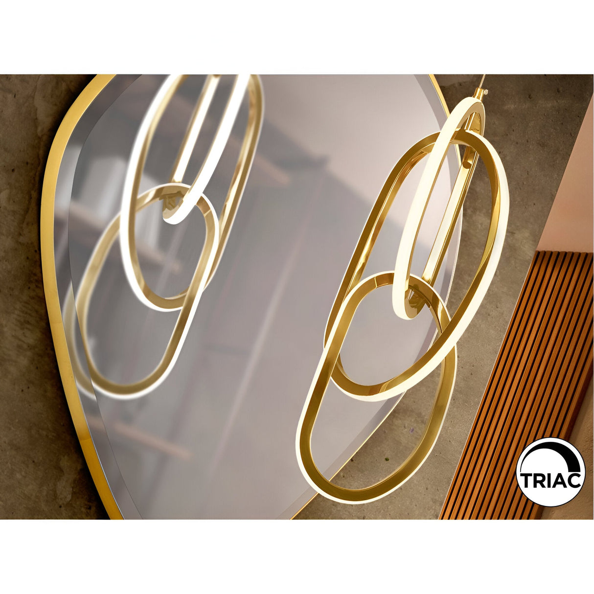 Nexo Dimmable LED 3 Light Pendant 39W 3000K - Gold