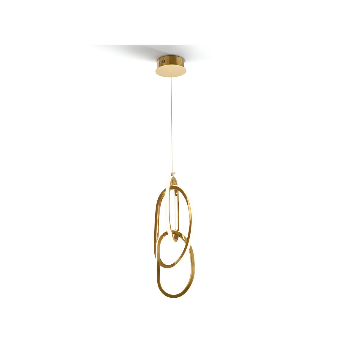 Nexo Dimmable LED 3 Light Pendant 39W 3000K - Gold