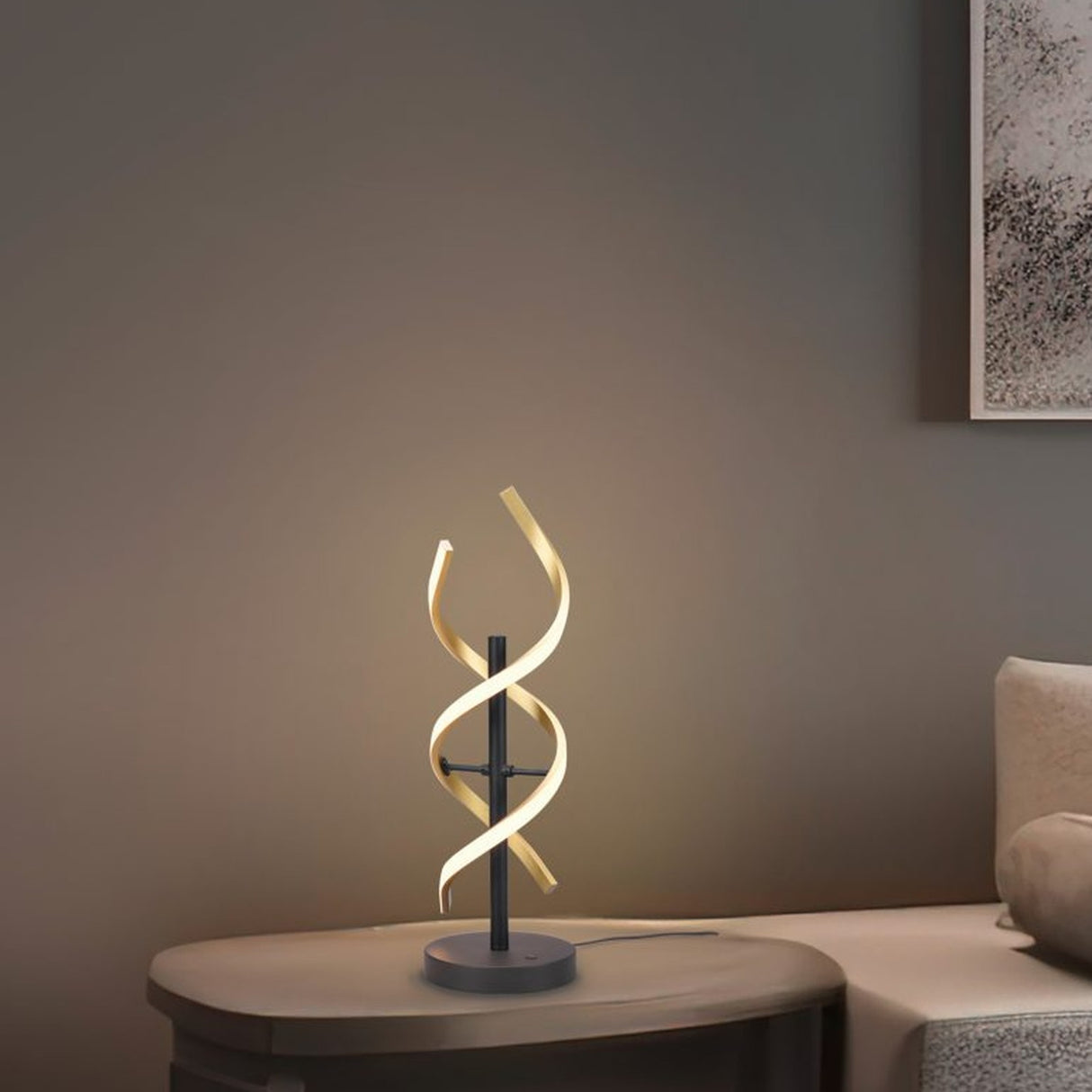 Sequence LED Table Lamp – Satin Brass