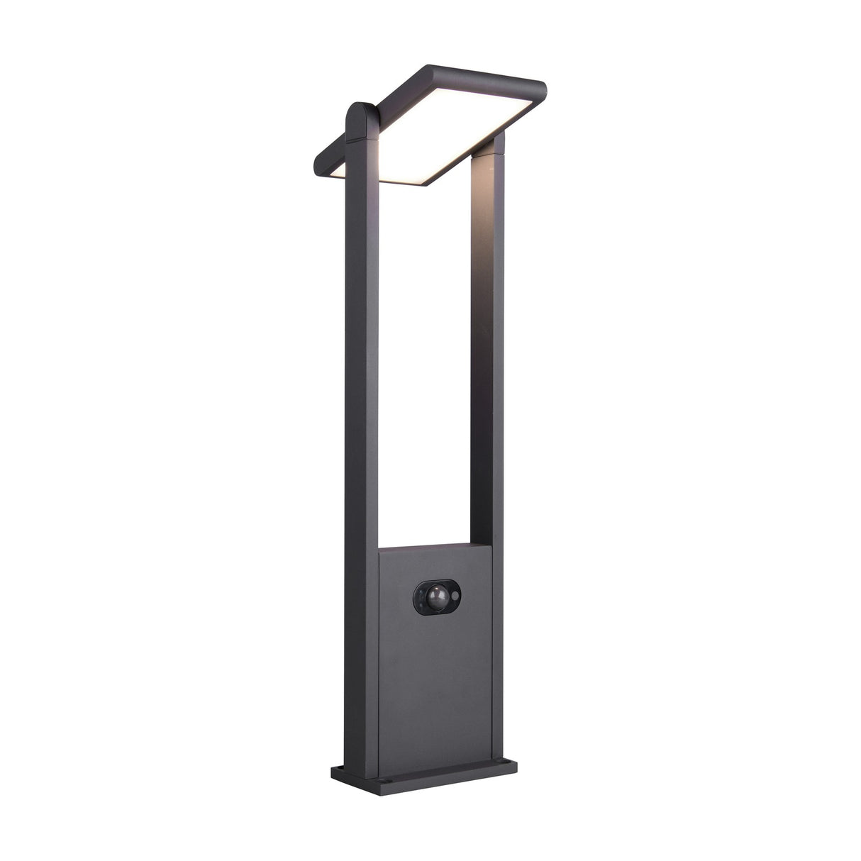 Malawi Solar LED Grey PIR Lamp Post – Anthracite