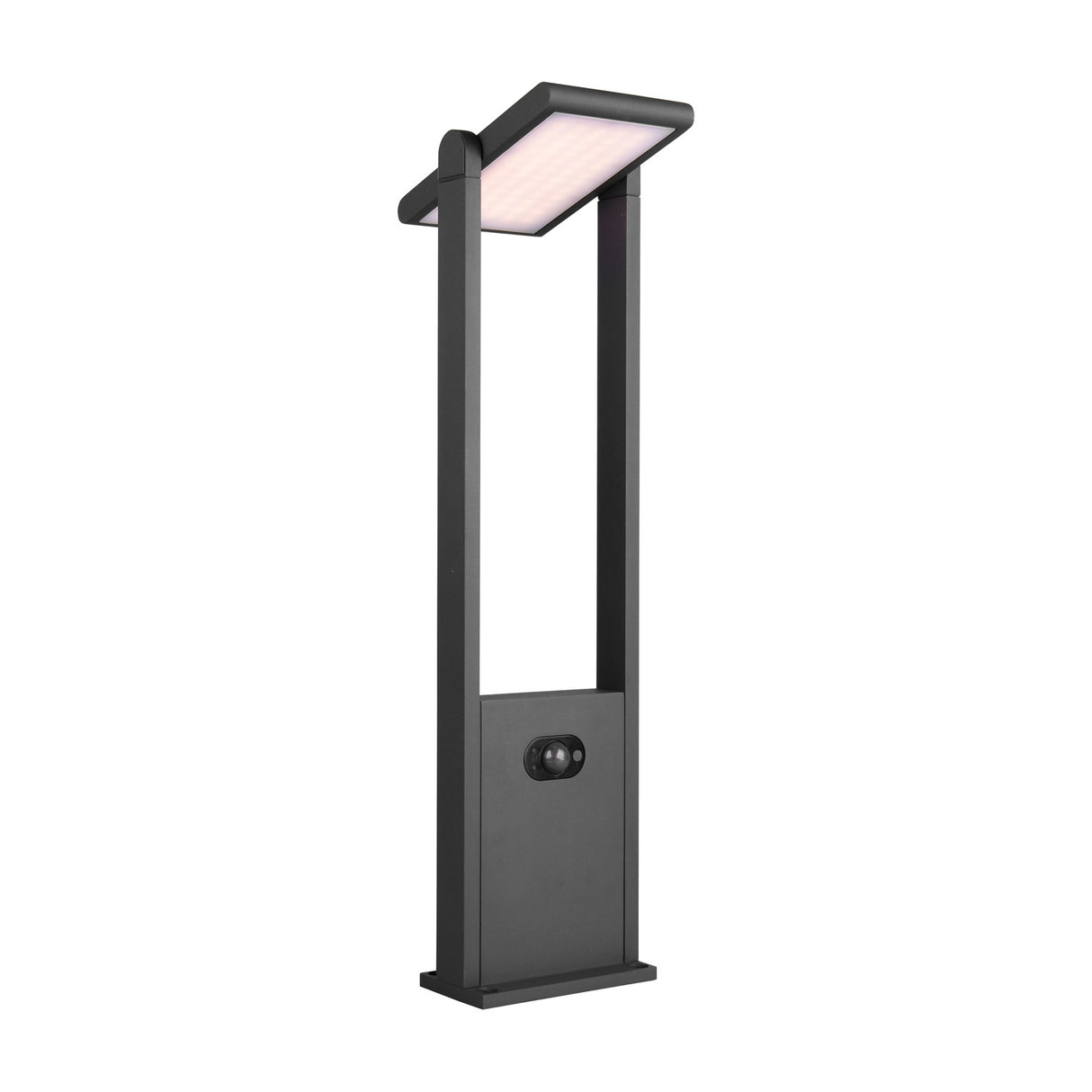 Malawi Solar LED Grey PIR Lamp Post – Anthracite
