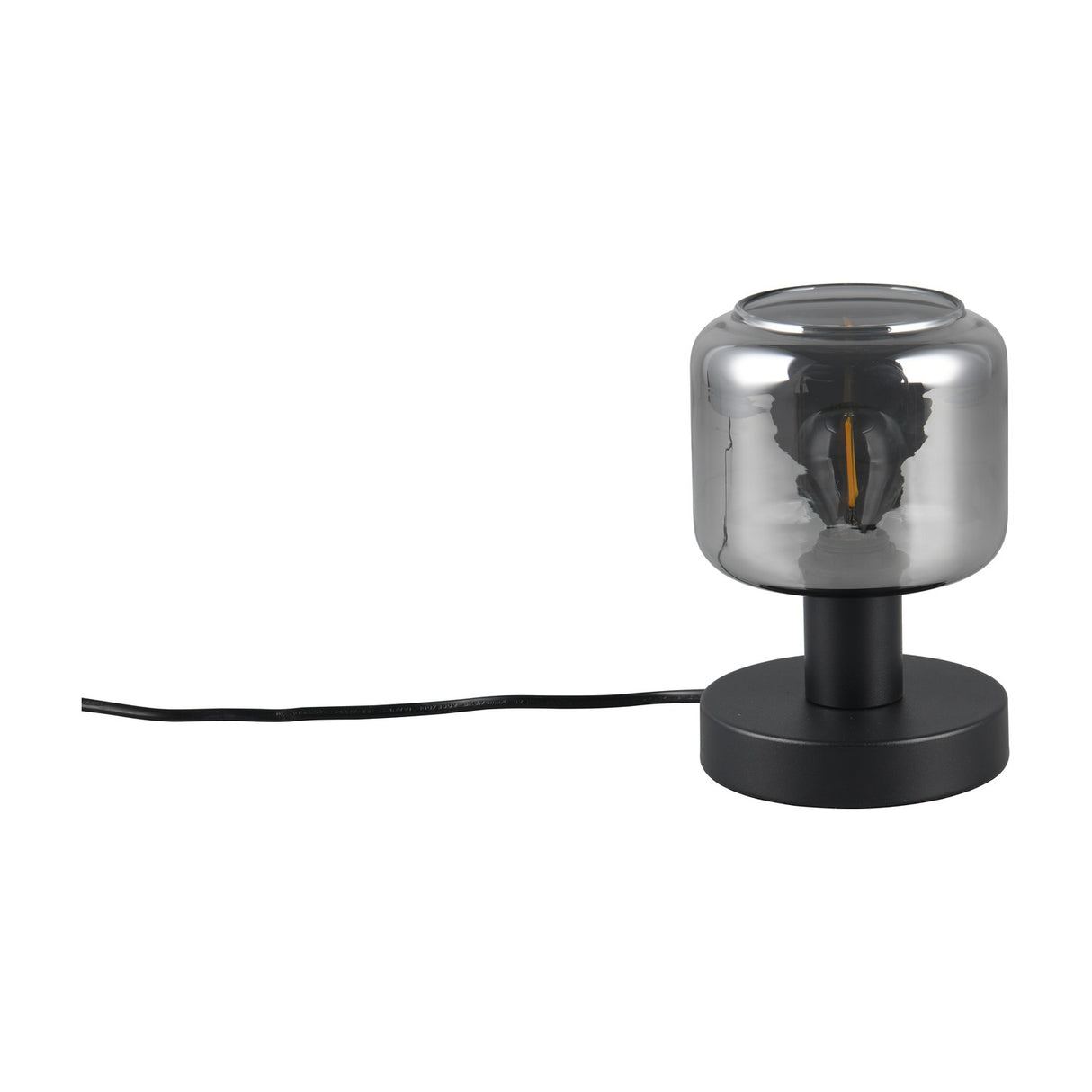 Mataro Glass Table Lamp – Matt Black