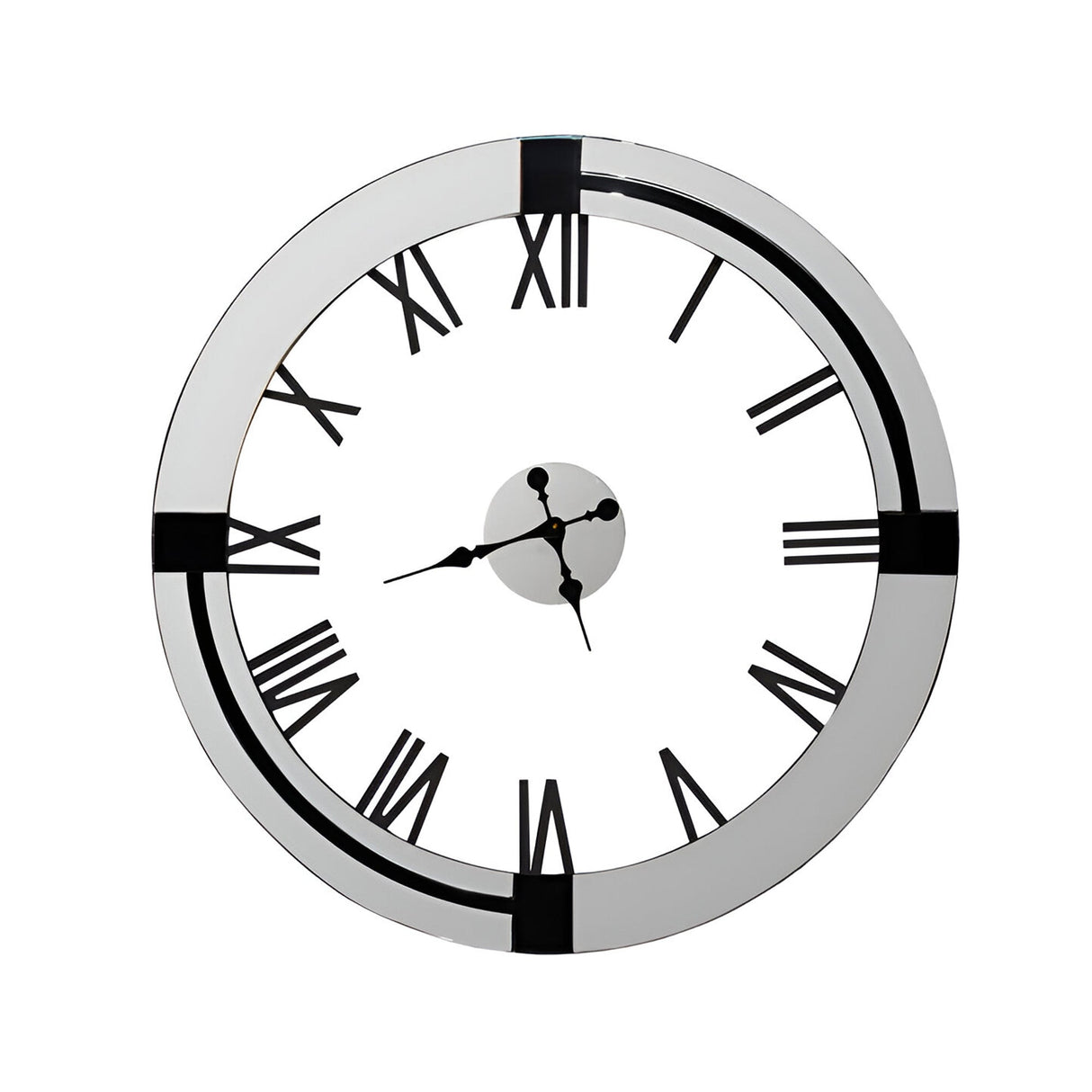 Kairos Silver Wall Clock - 87cm
