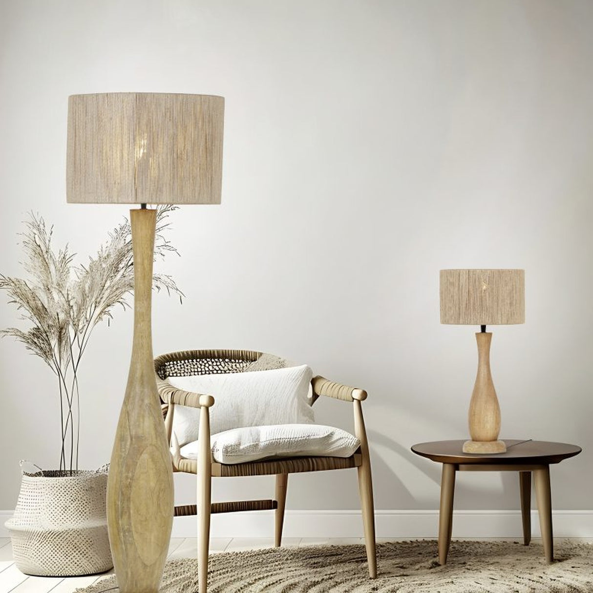 Toba Wooden Table Lamp – Natural