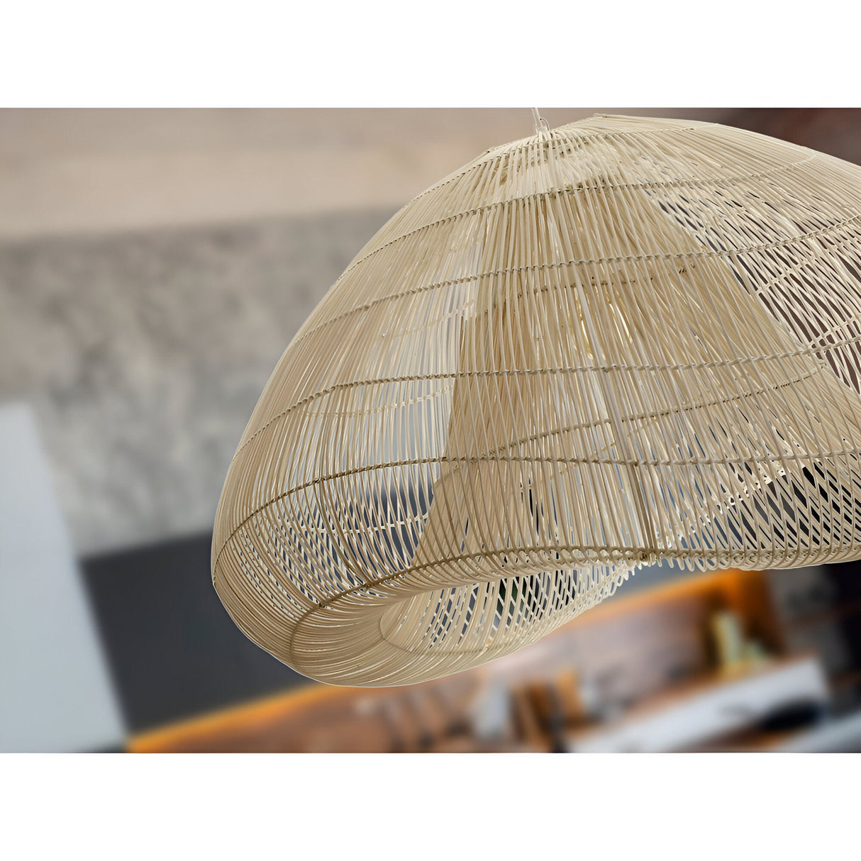 Sabah 1 Light Rattan Pendant - Light Brown
