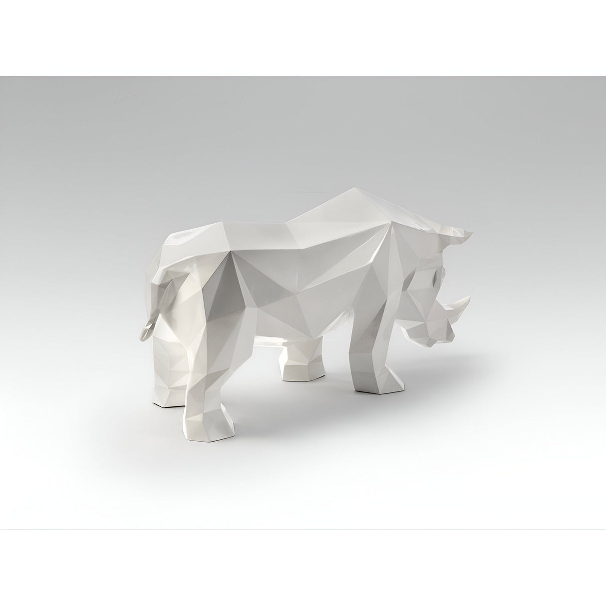 Future White Outdoor Rhinoceros Figurine - 47cm