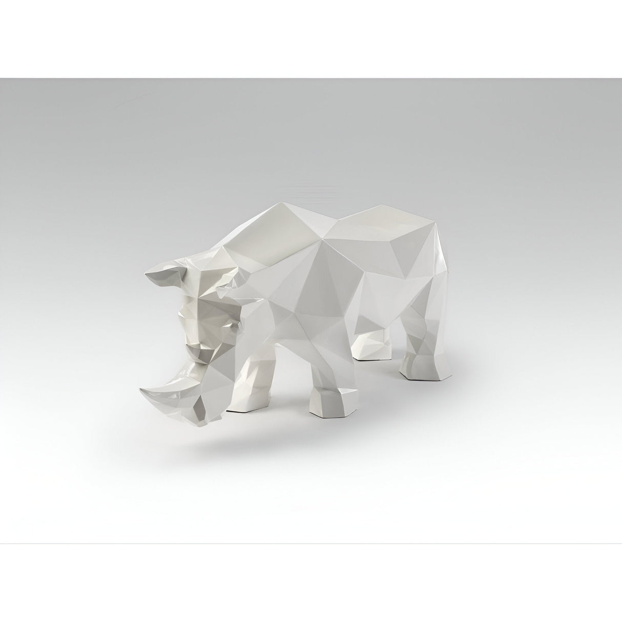 Future White Outdoor Rhinoceros Figurine - 47cm