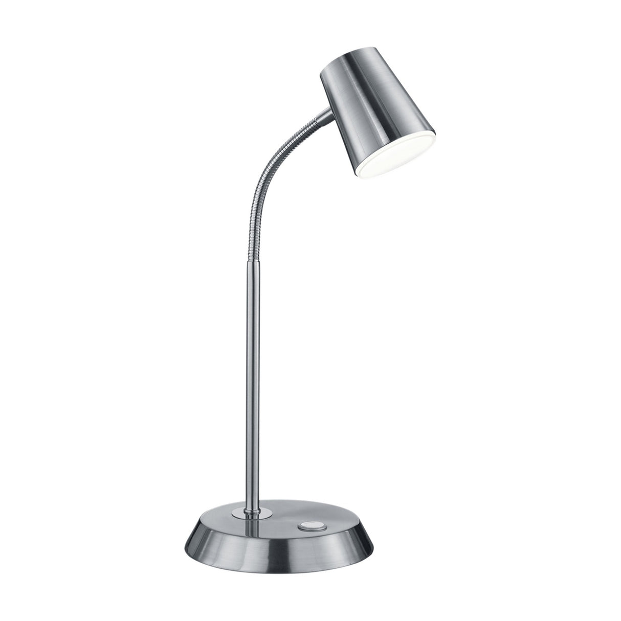 Narcos LED Glass Table Lamp – Satin Nickel