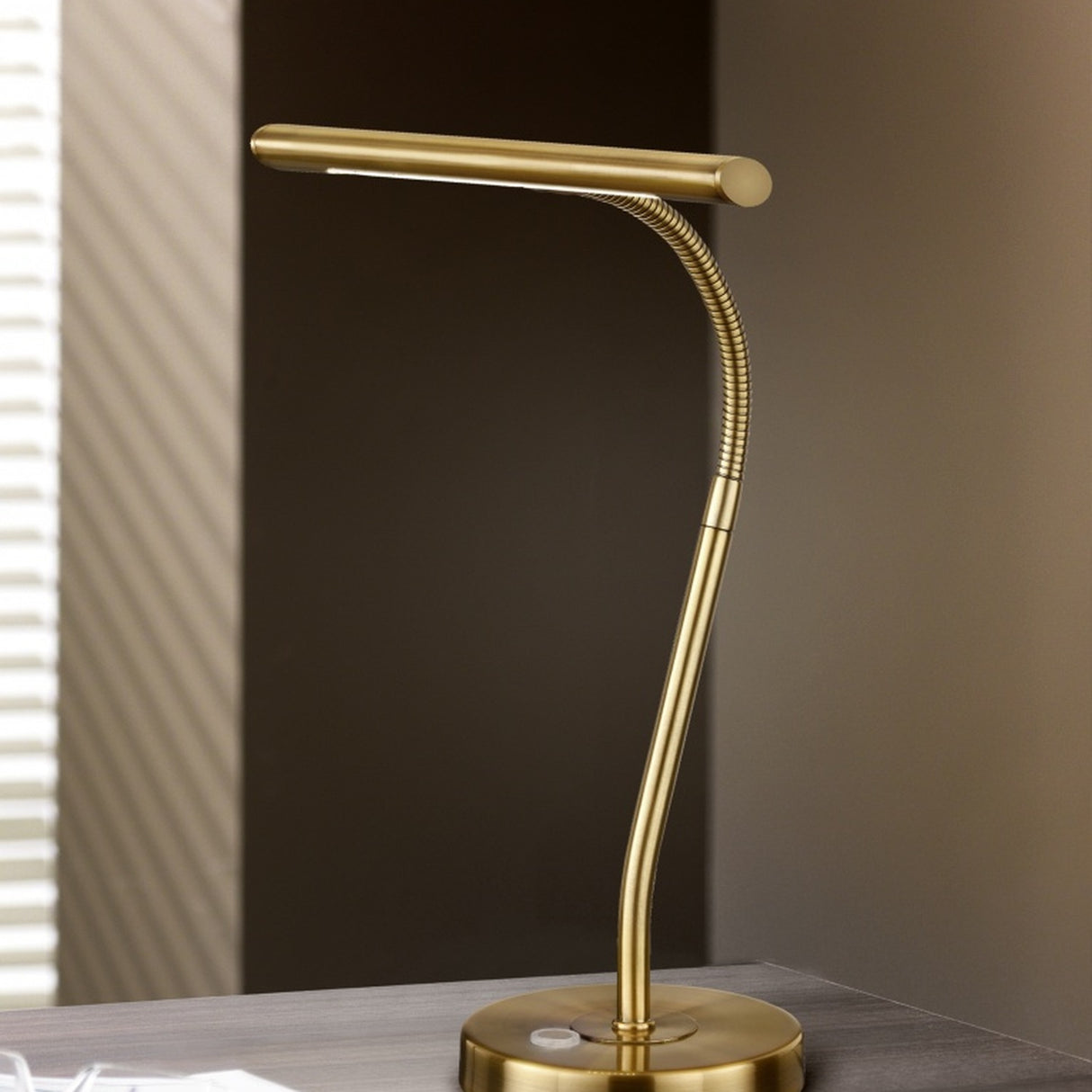 Curtis LED Table Lamp – Satin Brass