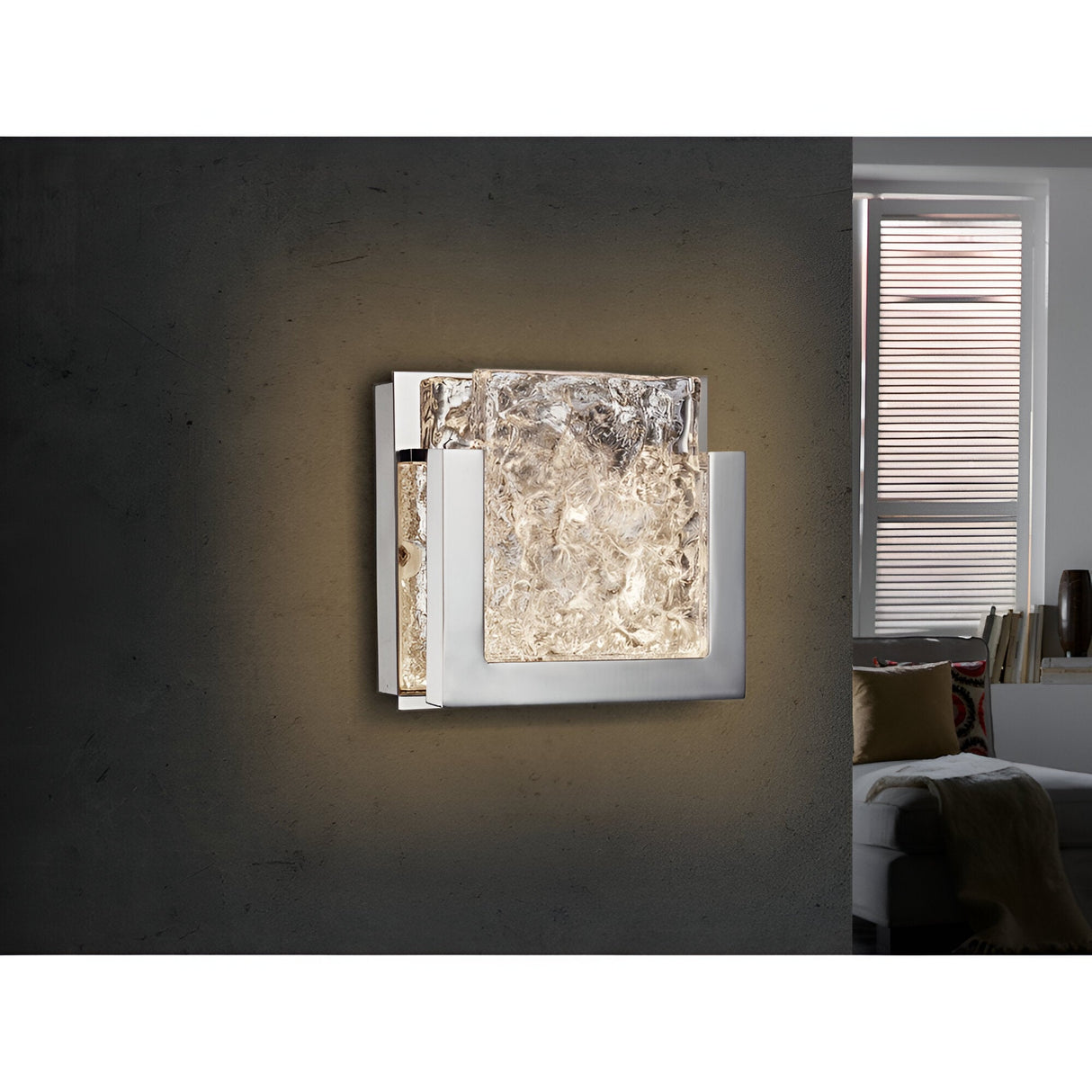 Piros LED Glass Wall Light 6W 3000K - Silver
