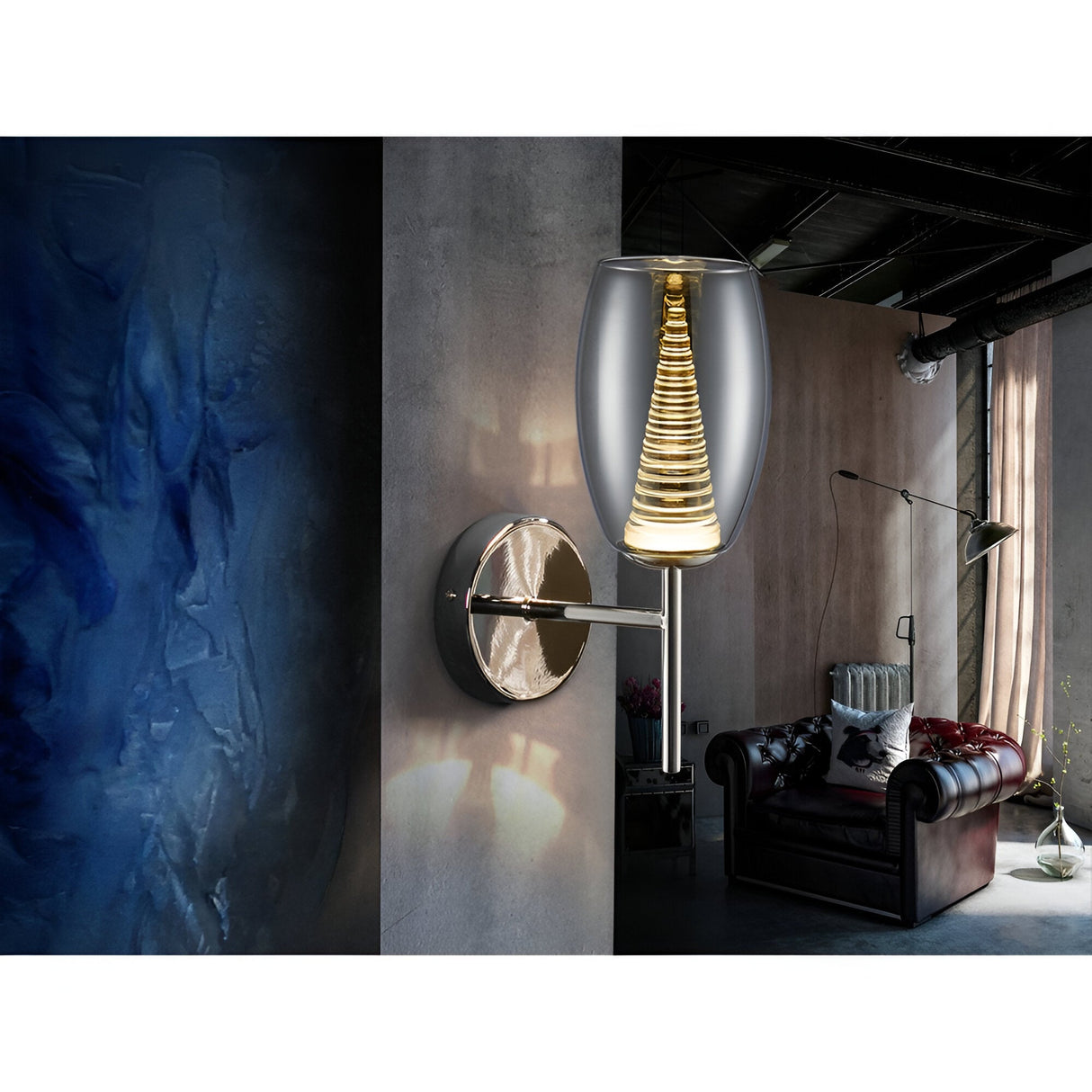 Nebula LED Glass Wall Light 5W 3000K - Transparent