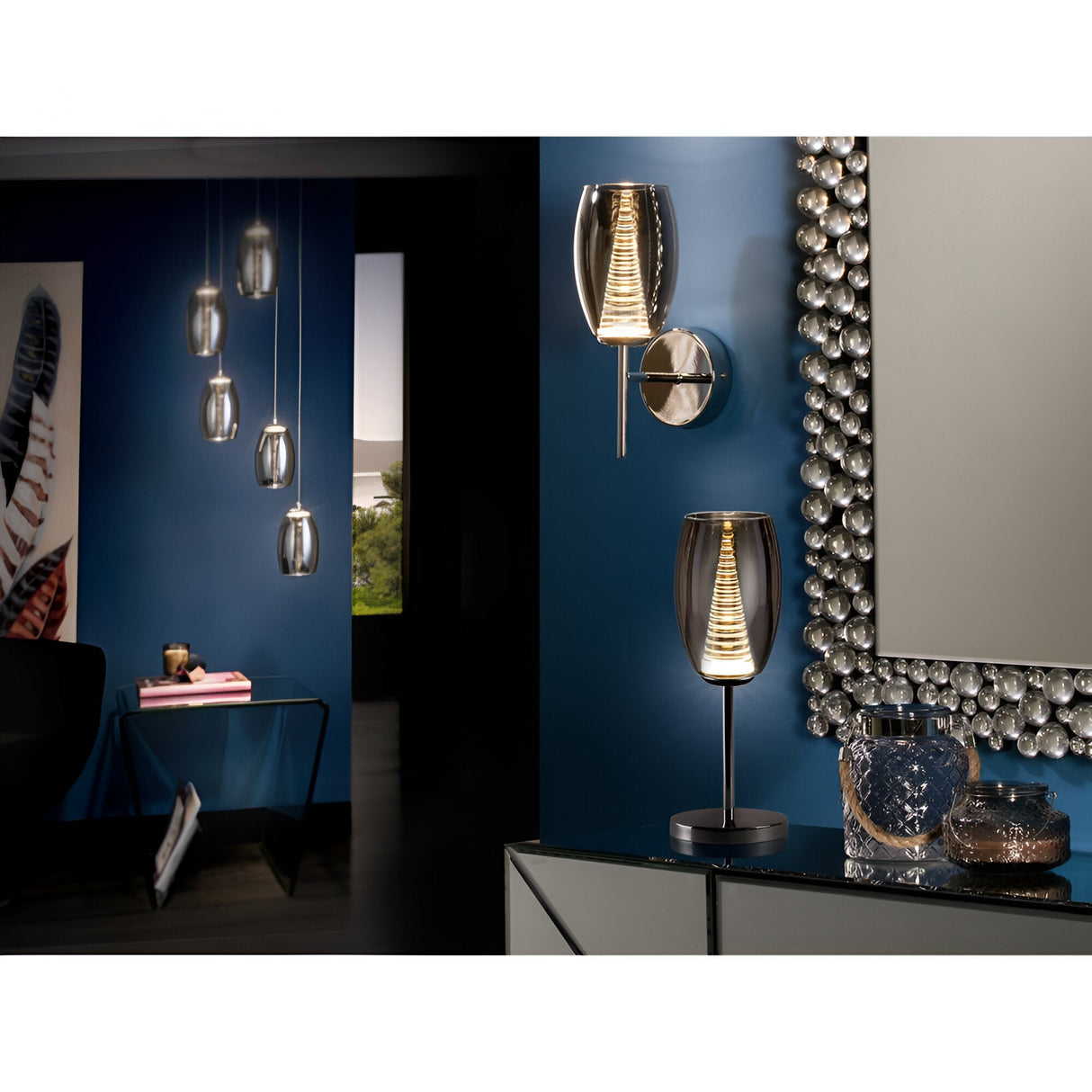 Nebula LED Glass Wall Light 5W 3000K - Transparent