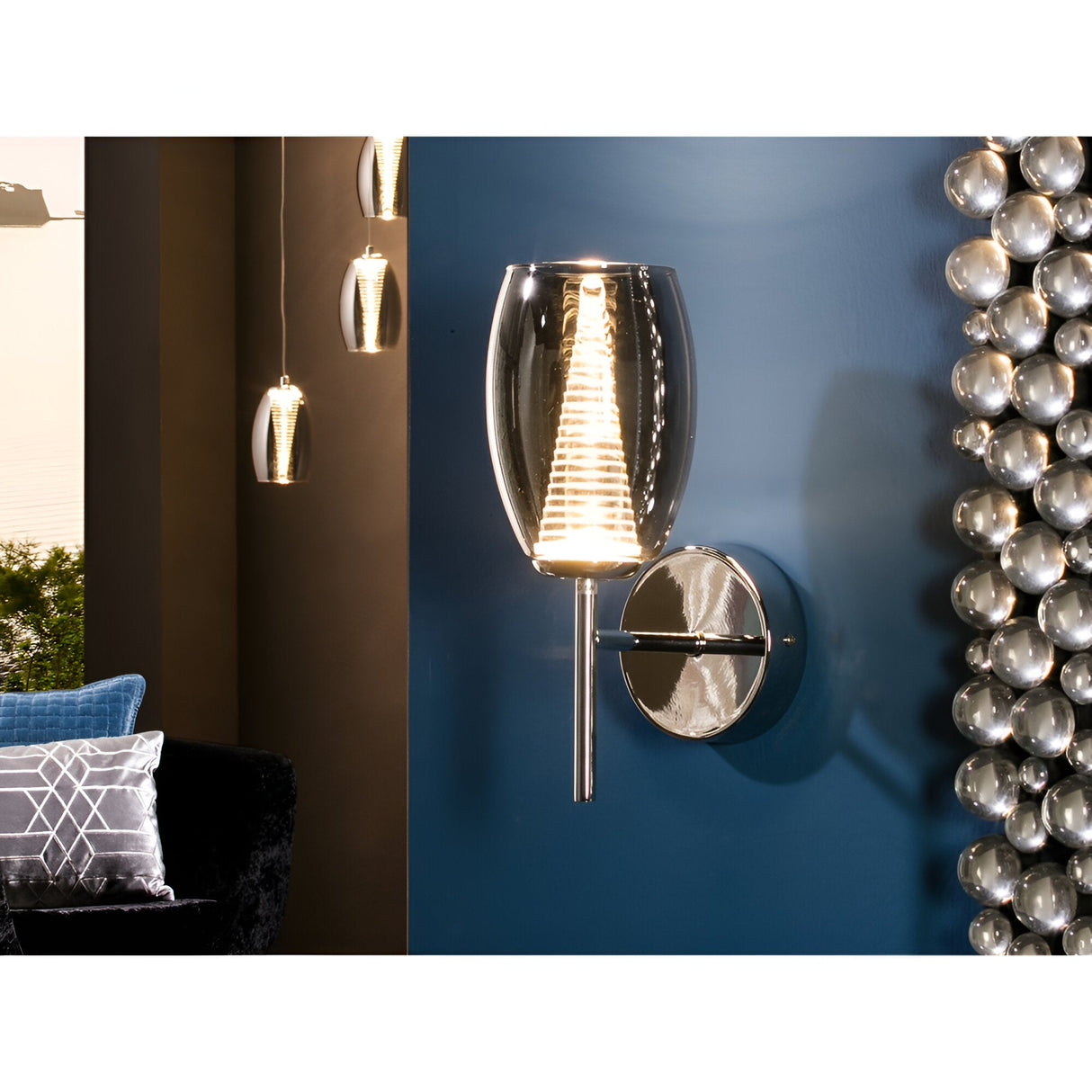 Nebula LED Glass Wall Light 5W 3000K - Transparent