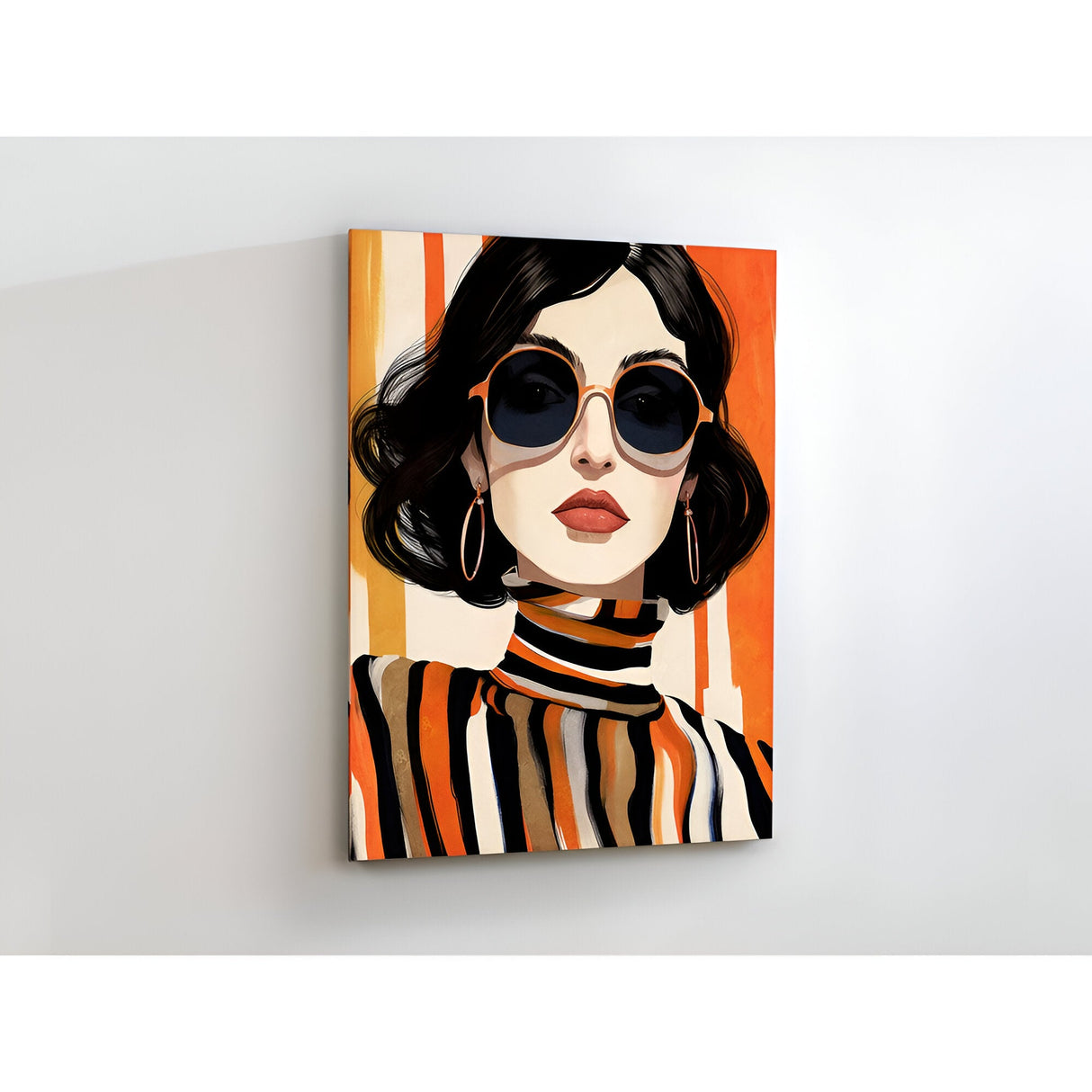 Orange Portrait Acrylic Painting – 90x120cm