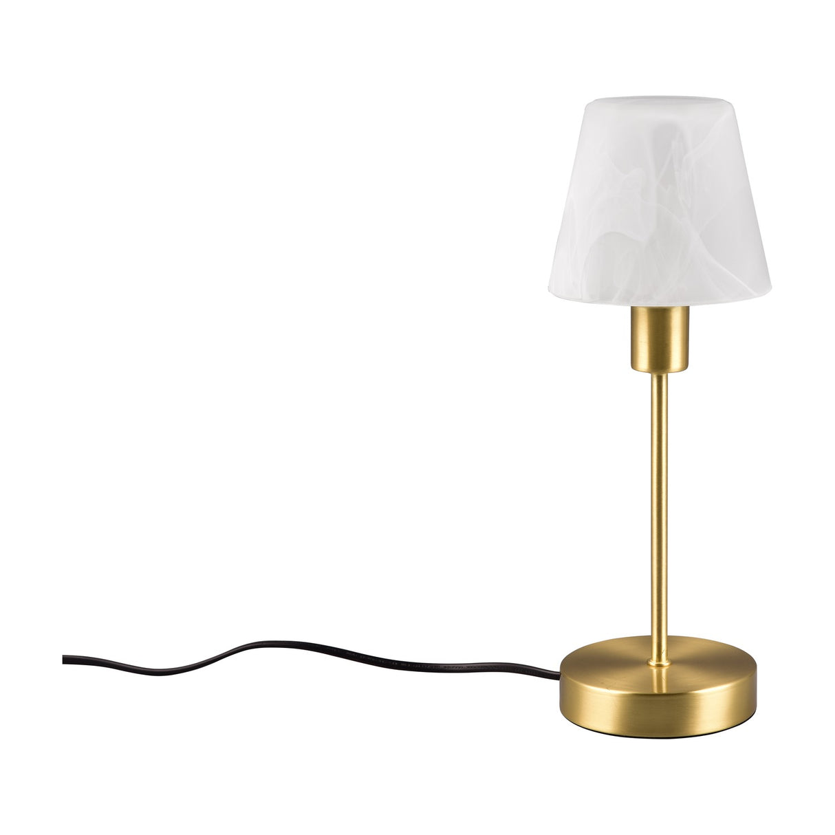Luis II Glass Table Lamp – Satin Brass