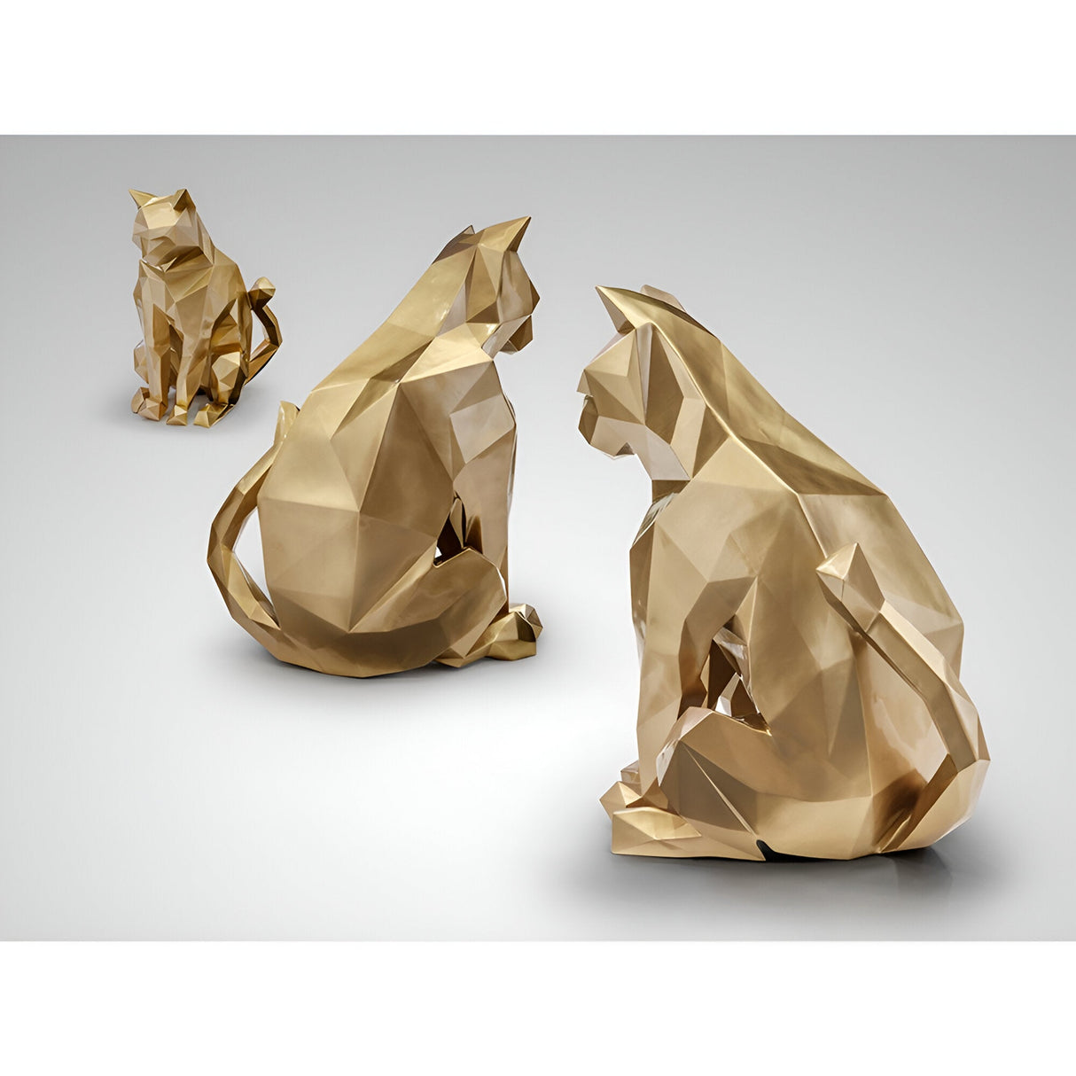 Future Gold Outdoor Cat Sculpture - 98cm