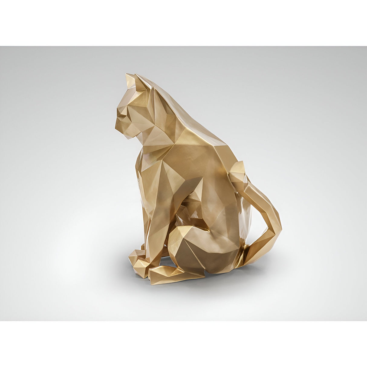 Future Gold Outdoor Cat Sculpture - 98cm