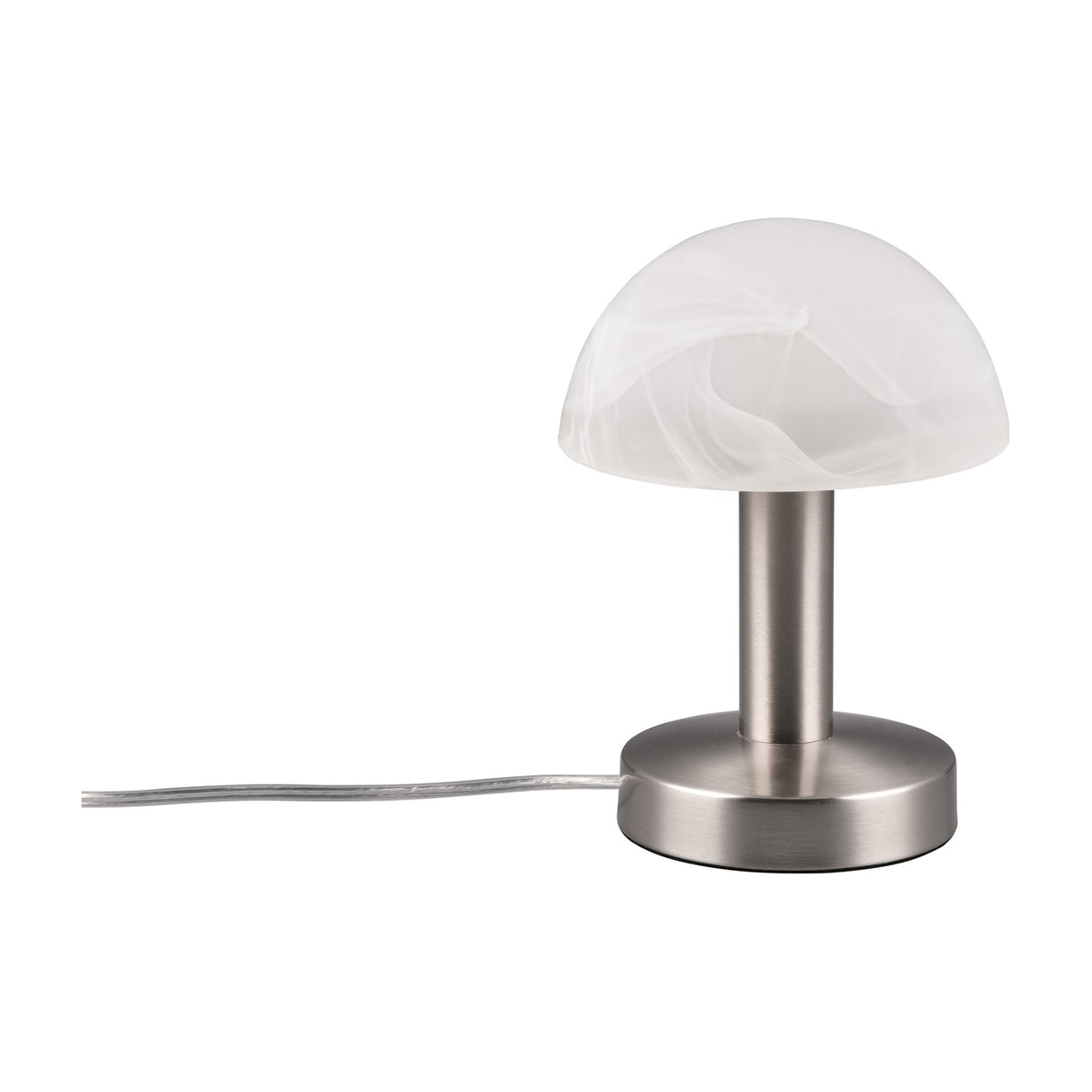 Fynn II Glass Table Lamp – Satin Nickel